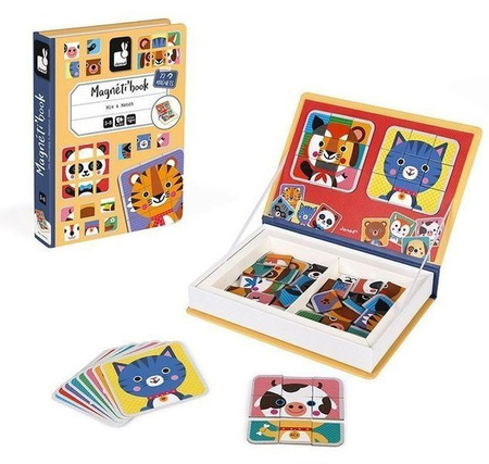 Janod Magnetibook Magnetyczna Układanka Puzzle Zwierzątka 