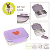 Lassig Lunchbox ze stali nierdzewnej Little Gang Heart lilac