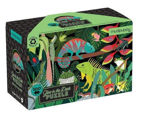 Mudpuppy Puzzle Świecące W Ciemności Żaby I Jaszczurki 100 Elementów 5+