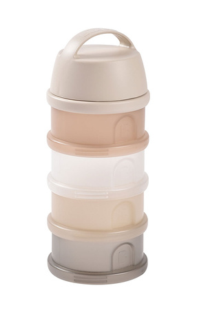 BEABA Pojemniki na mleko w proszku 4 komory przeźroczyste clay