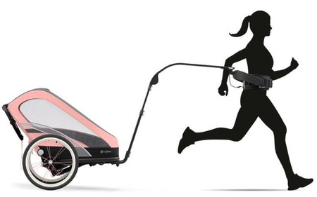 Cybex Zeno Siedzisko Przyczepki Do Biegania Do Roweru Cybex Sports  Silver Pink