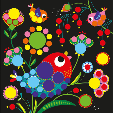 Janod Zestaw kreatywny Okrągłe naklejki My arts & crafts 3+