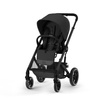 Cybex Balios S Lux Wózek Głęboko-Spacerowy Moon Black 2023 Rama Czarna + Cybex Aton B2 i-Size 0-13kg + Baza One Volcano Black