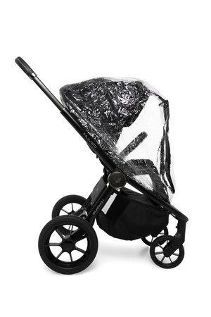 Muuvo Quick SE 2 Wózek Głęboko-Spacerowy Chromium Black + Cybex Aton B2 i-Size Fotelik Samochodowy 0-13kg + Baza One Volcano Black