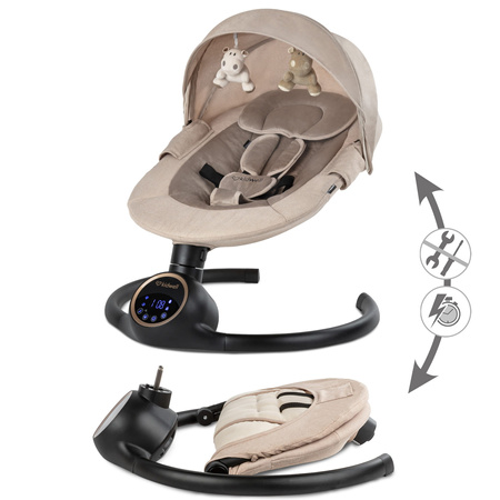 Kidwell Reve Leżaczek Elektryczny 2w1 Beige Gold