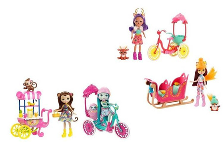 Mattel Enchantimals Barbie Lalka + Pojazd