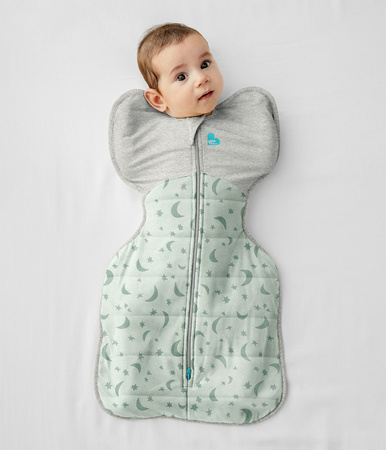 Love To Dream Otulacz Swaddle UP - S - Oliwkowy, Księżyc - ETAP 1 Extra Warm