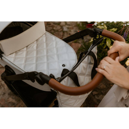 Roan Ivi 2.0 Wózek Głęboko-Spacerowy Rama Rosegold Raven + Cybex Aton B2 i-Size Fotelik Samochodowy 0-13kg + Baza One Volcano Black