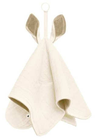 Bibs Cuddle Cloth Kangoroo Pieluszka Przytulanka z Zawieszką Na Smoczek Ivory