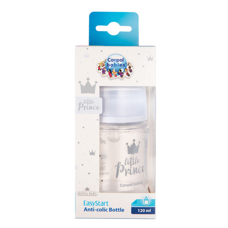 Canpol Babies PP Easy Start Royal Baby Butelka Szeroka Antykolkowa 120ml 35/233 Niebieski