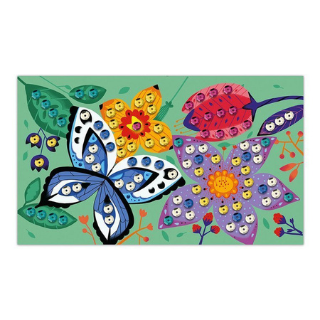 Janod Zestaw kreatywny Urokliwe cekiny Cudowny ogród 5+