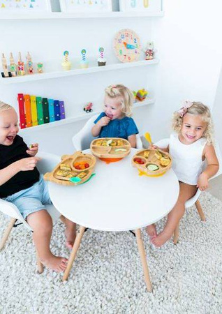 Eco Rascals Miseczka Bambusowa z Przyssawką Słonik Zielony