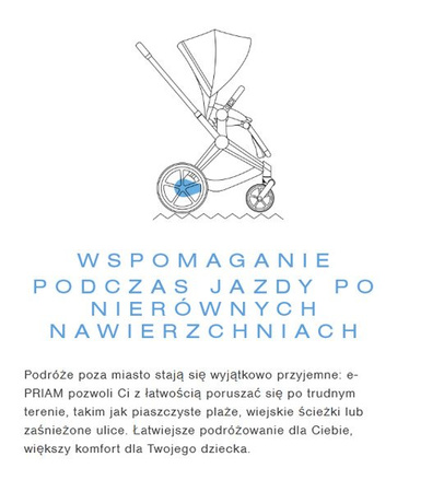 [OUTLET] Cybex  E-Priam 2.0 Rama w zestawie ze Stelażem Siedziska Chrome + Brąz