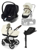 Cybex Eos Lux Wózek Głęboko-Spacerowy Rama Taupe Seashell Beige + Aton B2 i-Size Fotelik 0-13kg + Baza One Volcano Black