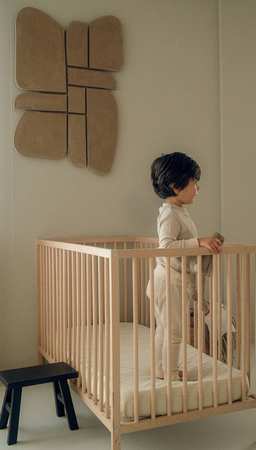 Lodger dwuczęściowa piżamka bawełniana beżowa Ciumbelle Ivory r. 80