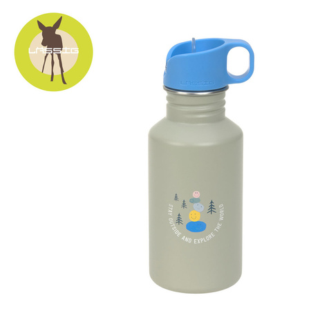 Lassig Bidon ze stali nierdzewnej z ustnikiem i uchwytem 500 ml Sunny Explorer green/blue