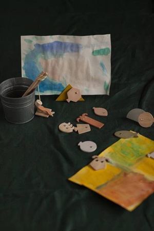 Babai Drewniana Zabawka Geometryczne Rybki Zestaw Wędkarski, Kolorowy Fish-Geom-Color