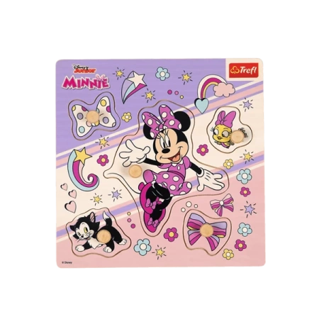 Trefl Zabawka Drewniana Puzzle Mini 5 el. Myszka Minnie