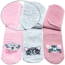 Noviti Skarpety Bawełniane z ABS z Silikonem Dziewczęce EUR 23-26