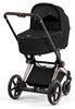 Cybex e-Priam 3.0 Rama ze Stelażem Siedziska + Gondola Wózek Głęboki Eco Onyx Black