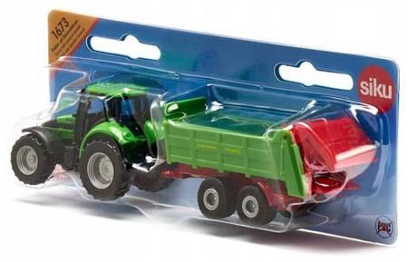 Siku Traktor Z Przyczepą S1673 