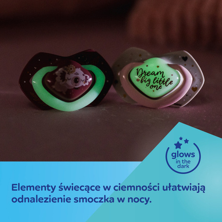 Canpol Babies Smoczek Silikonowy 18+m Sleepy  Koala 2 szt. 22/660_pin Pink