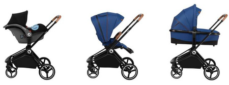 Lionelo Mika Wózek Głęboko-Spacerowy 2w1 Blue Navy