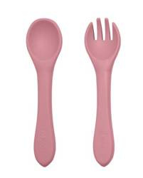 Petite&Mars Take&Match Silikonowe Sztućce 6m+ Dusty Rose