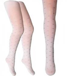 Milusie Rajstopy Dziewczęce Mikrofibra Błyszczące Kokardki 92 - 158 Szare