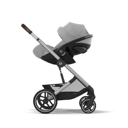Cybex Balios S Lux 2.0 Wózek Głęboko-Spacerowy Stone Grey + Cloud G I-Size Fotelik Samochodowy 0-13kg + Baza G + Osłony Przeciwdeszczowe + Adaptery