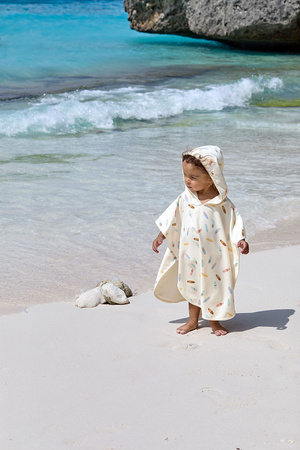 Lassig Poncho dla dzieci z filtrem UV80 Splash & Fun Deski surfingowe sea salt