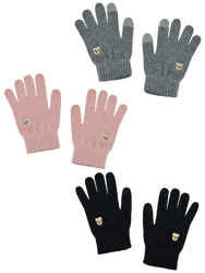 Noviti Rękawiczki Dziewczęce 5P Akrylowe Pojedyncze Rozmiar 18 Miś 1 sztuka Mix