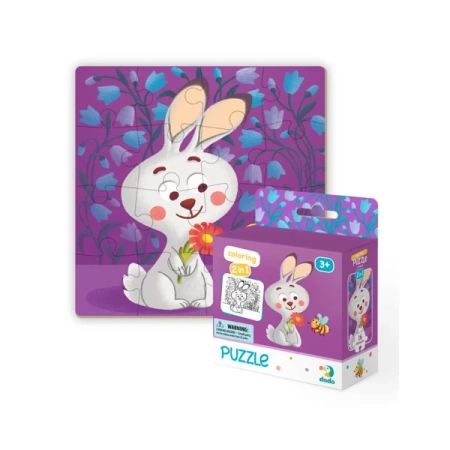Dodo Puzzle Zajączek + kolorowanka 16 Elementów