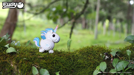 Eugy Eko 3D Układanka Błękitny Jednorożec