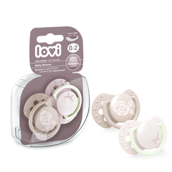 Lovi Smoczek Silikonowy Dynamiczny 0-2m 2 szt Baby Shower Girl 22/900girl