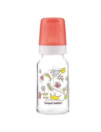 Canpol Babies Butelka Szklana 120 Ml Dekorowana