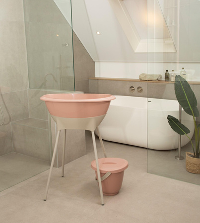 Luma Zestaw Kąpielowy 8 Elementów Wanienka i Akcesoria Blush Pink