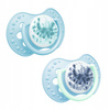 Lovi Smoczek Silikonowy Dynamiczny 18m+ 2 szt Tie Dye Blue 22/920boy	