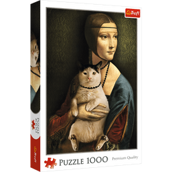 Trefl Puzzle 1000 Elementów Dama z Kotem