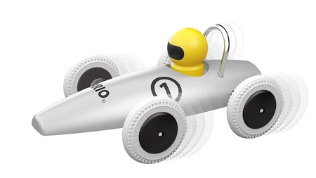 Brio Drewniany Samochodzik Wyścigówka Srebrna