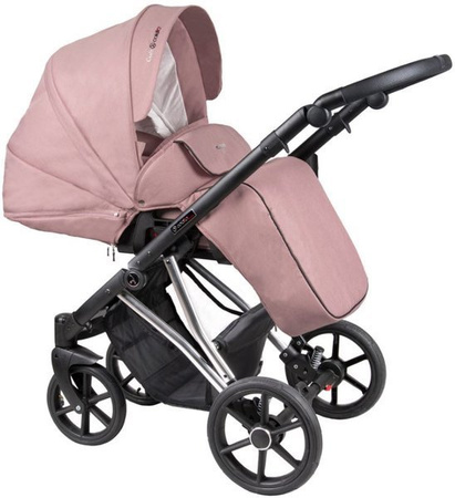 Coletto Craft Wózek Głęboko-Spacerowy 2w1 C-09 Czarno-Srebrna Rama 
