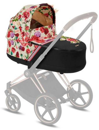Cybex e-Priam 4.0 Rama ze Stelażem Siedziska + Gondola Wózek Głęboki Spring Blossom Light