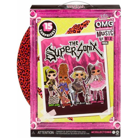 L.O.L. LOL Surprise OMG Remix Rock Lalka + Akcesoria Ferocious z Gitarą Basową Ferocious and Bass Guitar 577591