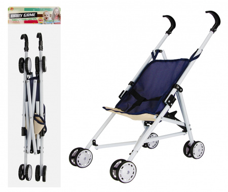 Mega Creative Wózek dla Lalek Metalowy Granatowy