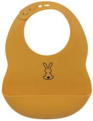 Nattou Śliniak Silikonowy z Zapięciem, bez BPA Ochra