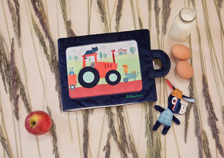 LILLIPUTIENS Miękka książeczka aktywizująca "Osiołek Ignace na farmie" 18 m+