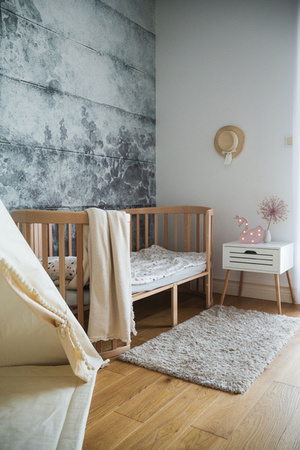 [OUTLET] Waldin Łóżeczko Dziecięce Owalne 7w1 z Materacem Natural