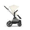 Cybex Eos Lux Wózek Głęboko-Spacerowy Rama Taupe Seashell Beige + Aton B2 i-Size Fotelik 0-13kg + Baza One Volcano Black