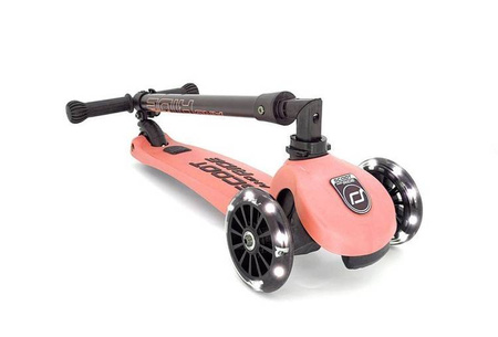 Scootandride Highwaykick 3 LED Hulajnoga Składana Ze Świecącymi Kółkami 3+ Peach