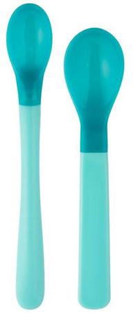 Canpol Babies Zestaw Magicznych Łyżek Zmieniających Kolor Po 4. Miesiącu 2szt Turkusowy
